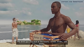 Cheating On The Beach. She Loves Big Black Cocks