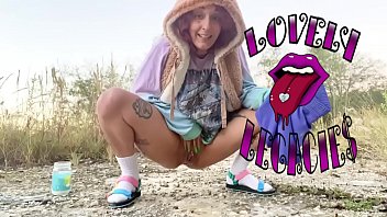 Gia Stretching Her Ass Outside