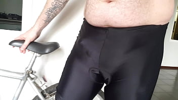 Cyclist In Spandex Bike Shorts