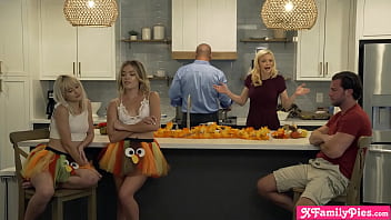Thanksgiving Teen Stepsisters Katie Kush And Jessie Saint Stuffing
