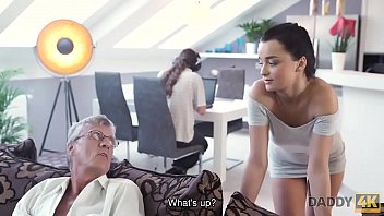 Daddy4k. Taboo Sex Of Old Guy And Sweet Brunette Ends With Cum In Mouth