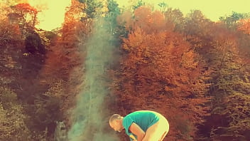 Smoking Hot - Nudist At Campfire