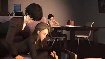 P5 Sae Nijima Gets Wildly Fucked On The Couch