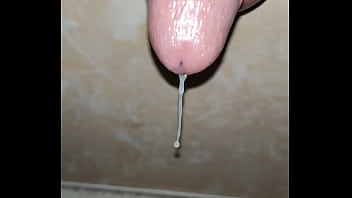 Milking A Prostate Dildo In The Bathroom