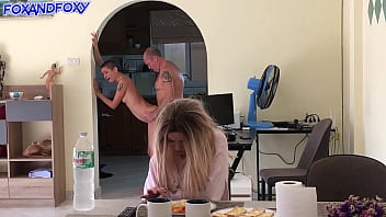 Amateur Naughty Stepdaughter Hid In The Fridge And Got Ass Fuck From Step Daddy While Mom Watch Tv