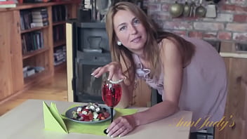 Melisa Is A Hot Blonde Cougar, Masturbating In Stockings