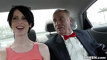 Petite Teen Alex Harper Is Pleasing Two Old Creeps