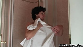 Hairy Motherinlaw Riding His Cock And Busted By Wife