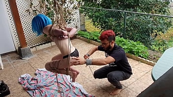 Hangin And Spanking My Sissy Little In The Terrace