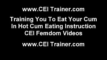 Unload Your Balls In Your Own Mouth Cei - masturbation, POV, bdsm, femdom, cum-eating, cei - Video 1309360