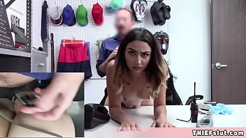 Callie The Cute Shoplifter Tries To Avoid The Cops Somehow