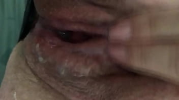 Wife Cums Hard For While Rubbing Her Creampied Clit