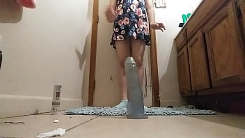 Riding My Dildo In A Dress