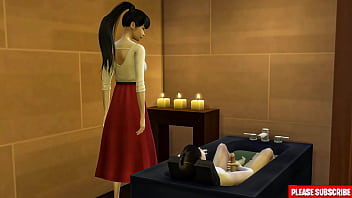 Asian Step-mom Helping Stepson Masturbate In The Bath || Step-mom Catches Her Step-son Masturbating