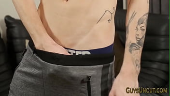 Skinny Uncircumcised Teen Twink Tugs