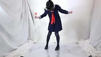 A Girl Who Is About To Slip And Fall On A Slimy Floor