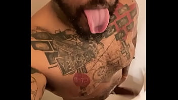 Big Dick In The Shower - wet, shower, big-dick, bbc, black-cock, tatted-up - Video 2439978