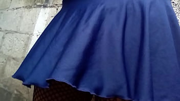 Ricura Mi Falda Y Mostrando Mi Pantis Azul