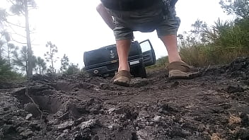 Stuck In The Mud In The Woods Time For A Bottle Fuck Quicky