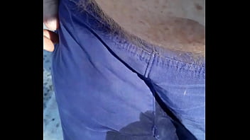 Another Attempt At Filming Pissing My Light Sweat Pants While Walking In Snow Barefoot