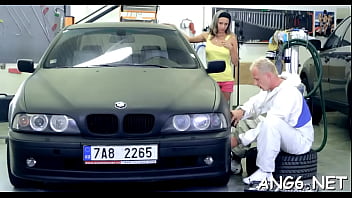 Aroused Maiden Tracy Attacks Sausage With Mouth