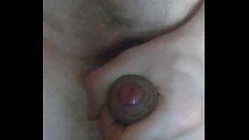 Chub Bear Jerks Uncut Cock And Cums.