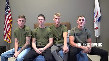 Savage Military Foursome Bareback Fuck Each Other - Activeduty