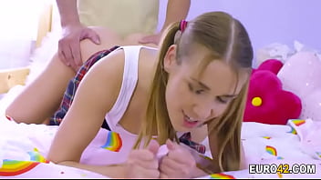 Horny Teen Fucked Hard While Her Parents Were Downstairs