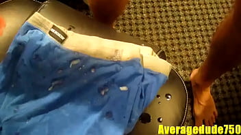 Loading Up Underwear With My Cum For My Buddy