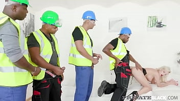 Privateblack -dark Dicked Ria Sunn Double Drilled By 4 Big Black Cocks