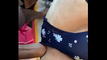 Pounding Him Hard Wearing Suzie Navy And Flower Panties