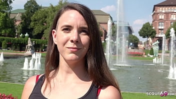 German Scout - Echter Anal Orgasmus Outdoor Sex F_r Teen Mina Bei Strassen Casting
