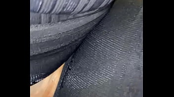 Ebony Bounces On White Cock