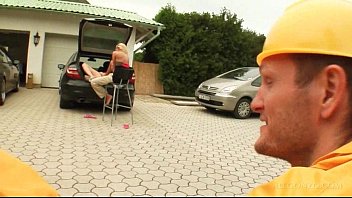 Kinky Brunette Gets Feet Fucked And Blows Two Hard Dicks