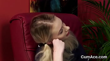 Foxy Babe Gets Cum Load On Her Face Swallowing All The Jizm