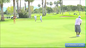 Sexy And Naughty Teen Brunette Amateur Anyah Gets Naked On The Golf Course And Finger Her Pussy On A Bench