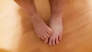 Short Foot Rubbing Video (dirty Feet And Hairy Legs)