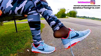 Nike Girl With Sweaty Nylons Nikes, Insoles, Stinky Feet, Lick Her Shoes, Sweaty Feet, Shoeplay, Dipping