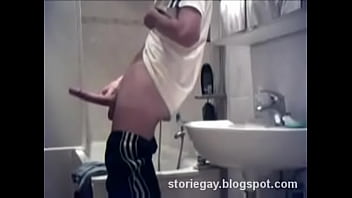 Boy Big Dick - Handjob In The Bathroom