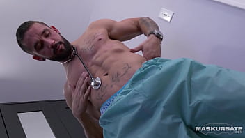 Maskurbate - Sexy Nurse Rips Shirt Off _ Masturbates (uncut Footage)