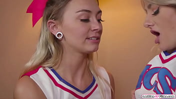 Blonde Cheerleaders Lick And Toy Pussy