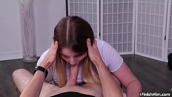 Eager Stepsis Practices Blowjob On Her Stepbro