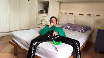 Fun With Latex Pants And Smoking