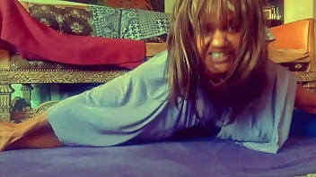 Ginger Moisther In Thumbs Up! Mine - Hot Milf Stretching Inner Thighs, Ripped Shirt