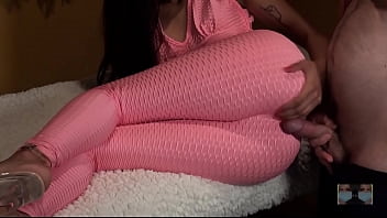 Edging His Cock On My Hot New Tights!!!!