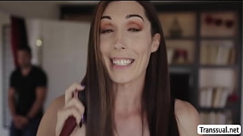 Ts Melanie Kneels And Suck Dudes Bigcock