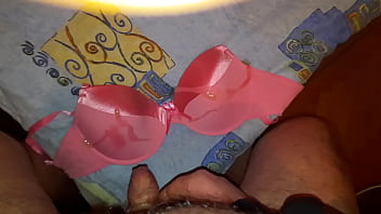 Cum Satin Big Cup Bra - cumshot, cum, amateur, solo, masturbate, gay, soloboy, cum-bra, satin-bra - Video 2278733