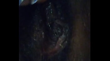 Rubbing Her Black Pussy