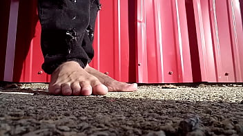 Male Dirty Spit Feet