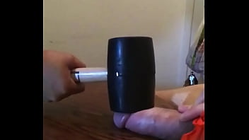 Interracial Bbw Light Cbt _ Ball Busting With 2lb Hammer